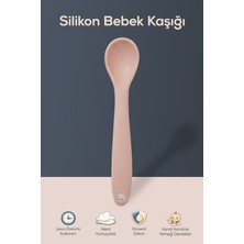 Wumboo Yumuşak Uçlu , Dişlik Özellikli Silikon Mama Kaşığı - Ek Gıda Geçiş Kaşığı -Beslenme Kaşığı-Pembe