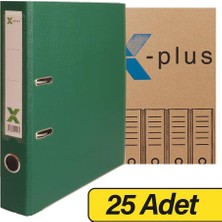 X-Plus Extra Plastik Klasör Dar - Yeşil x 25 Adet (Koli)