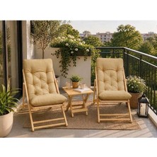 Legno Nest Bahçe ve Balkon Mobilyası Katlanır Sandalye ve Masa Seti