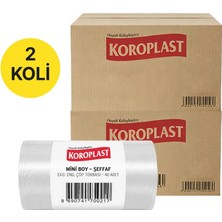 Koroplast Eko Endüstriyel Çöp Poşeti Mini Boy 40 x 50 cm 40 Adet x 100 Rulo - Şeffaf (2 Koli)