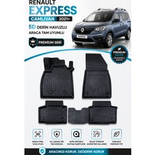 PINUKS Renault  Express Camlıvan 2024  Model Uyumlu 5d Araca Özel Oto Paspas Premium Serisi