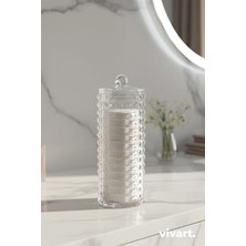 Renas Store Vivart Diamond Pamukluk Organizeri Kutusu & Disk Makyaj Pamukluk Düzenleyici Diomand Tek Ebat