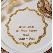 Frisson Söz Nişan Damat Kahvesi Damat Peçetesi Kişiye Özel Isme Gold- Gümüş Özel Baskılı