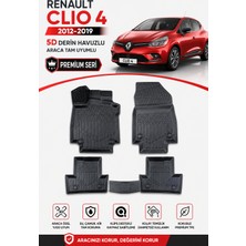 PINUKS Renault  Clio 4  2015  Model Uyumlu 5d Araca Özel Oto Paspas Premium Serisi