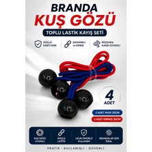 KAZEN 4 Adet Branda Kuş Gözü Toplu Lastik Kayış Seti Branda Lastiği