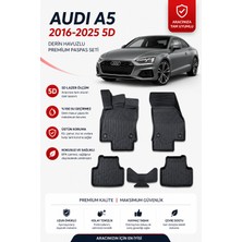 PINUKS Audi A5 2025  Model Uyumlu 5d Araca Özel Oto Paspas Premium Serisi