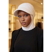 Aisha's Design Çıkarılabilir Siperlikli Tesettür Bone,Beyaz,B-82
