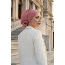 Ayşe Tasarım Zarif Hazır Türban,Koyu Pembe,HT-92
