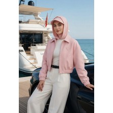 Aisha's Design Siperlik ve Kapatıcı Özellikli Penye Kadın Hazır Bone,B-88P,Pudra