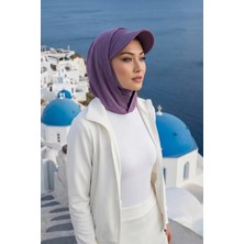Aisha's Design Siperlik ve Kapatıcı Özellikli Penye Kadın Hazır Bone,B-88P,Mor 2
