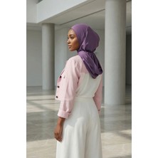 Aisha's Design Kapşon ve Kapatıcı Özellikli Penye Kadın Hazır Bone,B-89P,Mor 2