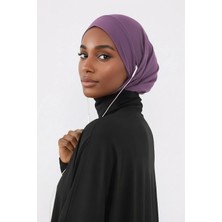 Aisha's Design Boyun Kapatıcı Özellikli ve Kulaklık Girişli Penye Bone,B-94,Mor 2