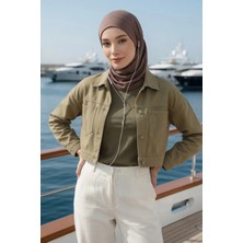Aisha's Design Boyun Kapatıcı Özellikli ve Kulaklık Girişli Penye Bone,B-94,Çikolata
