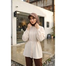 Aisha's Design Siperlik ve Kapatıcı Özellikli Penye Kadın Hazır Bone,B-88P,Çikolata