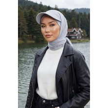 Aisha's Design Siperlikli Penye Şal,SS-1,Gri