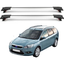 Cross Oto Aksesuarları Ford Focus 2 Station Wagon 2008–2010 için Ara Atkı Tavan Barı , Araca Özel , Kilitlenebilir Araç Üstü Ekipman Taşıma Barı (2 Adet)