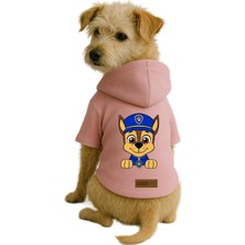 Renas Store Baskılı Içi Polarlı Köpek ve Kedi Kıyafeti & Elbisesi - Pembe Renk Kapüşonlu Hoodie B37AF M