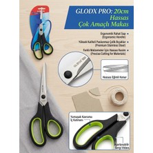 Globox Pro 20 cm Hassas Çok Amaçlı Paslanmaz Çelik Makas - Ergonomik Sap