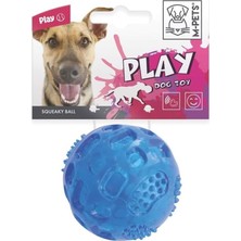 Renas Store M-Pets Squeaky Köpekler Için Oyun Topu Mavi 6,3 cm