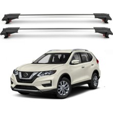 Cross Oto Aksesuarları Nissan X-Trail T32 2014-2020 için Ara Atkı Tavan Barı , Araca Özel , Kilitlenebilir Araç Üstü Ekipman Taşıma Barı (2 Adet)