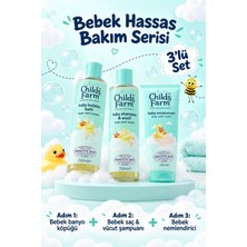 Childs Farm Aloe Vera ve Salatalık Özlü Avantajlı 3’lü Bebek Banyo ve Bakım Seti – Saç ve Vücut Şampuanı + Banyo Köpüğü + Nemlendirici