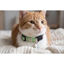 Renas Store Tatucha Premium Galaxy Harmony Kedi Boyun Tasması, Yeşil, 11X35 Cm, Özel Koleksiyon