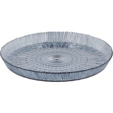 Renas Store Bıtz Bıtz Kusintha Servis Tabağı Yuvarlak Mavi 3 cm - Çap:30 cm