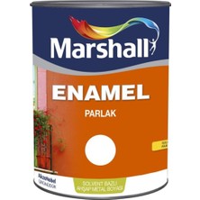 Marshall Enamel Solvent Bazlı Ahşap-Metal Boyası Parlak Siyah 2,5lt