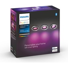 Philips Hue Centura Akıllı Gömme LED Ampul 3'lü Spot 5,7 W GU10 Beyaz Işık Renkli