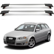 Cross Oto Aksesuarları Audi A4 Avant B7 Wagon 2005-2007 için Ara Atkı Tavan Barı , Araca Özel , Kilitlenebilir Araç Üstü Ekipman Taşıma Barı (2 Adet)