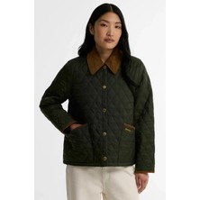 Barbour Icons Cropped Liddesdale Kapitone Ceket OL74 Olive Classic