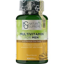 Nature's Supreme 100 Kapsül Multivitamin For Men Erkekler İçin Vitamin ve Mineral Desteği