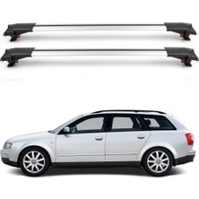 Cross Oto Aksesuarları Audi A4 Avant B6 Wagon 2002-2004 için Ara Atkı Tavan Barı , Araca Özel , Kilitlenebilir Araç Üstü Ekipman Taşıma Barı (2 Adet)