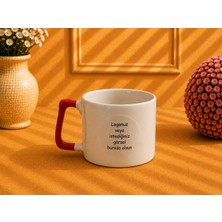 Lion Tasarım Dünyası Kırmızı Kulplu Prime Hediye Bardak Kupa Fincan Mug Kişiye Özel
