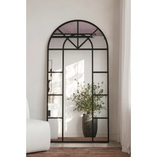 Marsah Home Siyah Metal Çerçeveli Dekoratif Ayna, 160X80 cm