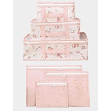 Çınars Home Baby 6’lı Pembe Valiz Içi Düzenleyici Seyahat Organizer Seti