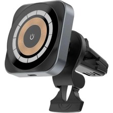 Renas Store Bix TCH01 15W Magsafe Manyetik Kablosuz Araç Içi Şarj Cihazı 360° Dönebilen iPhone Samsung Uyumlu