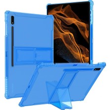 Renas Store Samsung Galaxy Tab S9 Fe PLUS/S10 Plus/s9 Plus ile Uyumlu Kılıf Darbelere Dayanıklı Şeffaf Kapak X610-16-810-18 X820 Gökyüzü Mavisi