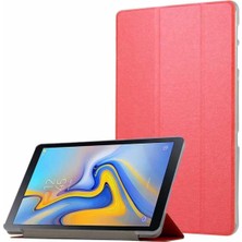 Renas Store Constraın - Galaxy Tab A T590 ile Uyumlu Smart Cover Standlı 1-1 Kılıf-Kırmızı