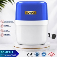 Evora 12 Litre Kapasiteli Mavi Pompalı Su Arıtma Cihazı 5 Aşamalı Filtre ile Sağlıklı Su
