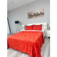Kalp Çift Kişilik Yatak Örtüsü