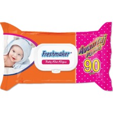Freshmaker 900 Yaprak Avantaj Islak Havlu 90'lı Paket Alkol İçermeyen Hassas Temizlik Ürünü