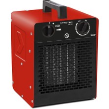 TROTEC TDS 20 C 3 kW Seramik Elektrikli Fanlı Isıtıcı Taşınabilir Kullanım Alanları İçin Kırmızı