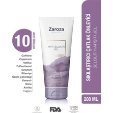 Zaroza Anti Jel Kafein Capsicum Biberiye Yağı Sıkılaştırıcı Etki 200 ml Tüm Cilt Tipleri İçin