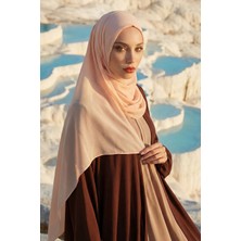 Aisha's Design İğnesiz Takılabilen Pratik Şifon Şal,Bej,PS-11