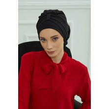 Aisha's Design Pratik Kullanışlı Hazır Türban,Siyah,HT-90