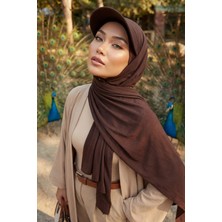 Aisha's Design Siperlikli Penye Şal,SS-1,Kahverengi