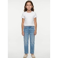 Lee Cooper Beyaz Kız Çocuk Bisiklet Yaka T-Shirt 262 Lcg 242003 Maddox Beyaz