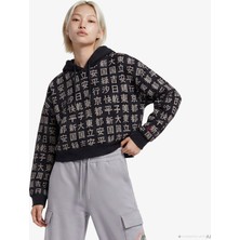 United4 Unıted4 Regular Fit Kadın Siyah Sweatshirt.sıyah
