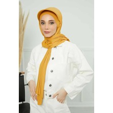 Aisha's Design Siperlikli Penye Şal,SS-1,Hardal Sarısı